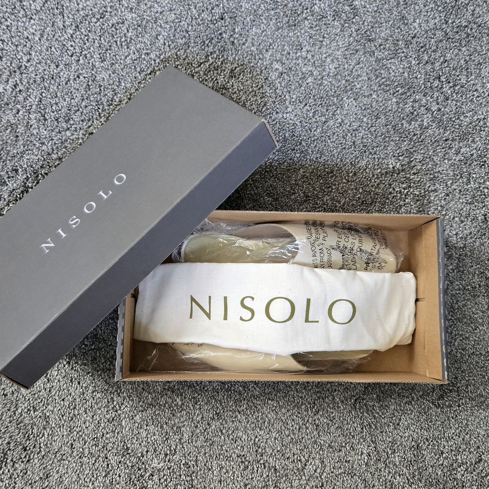 Nisolo Lima Slip on in color bone Mules NEW size 7.5 - Picture 10 of 12
